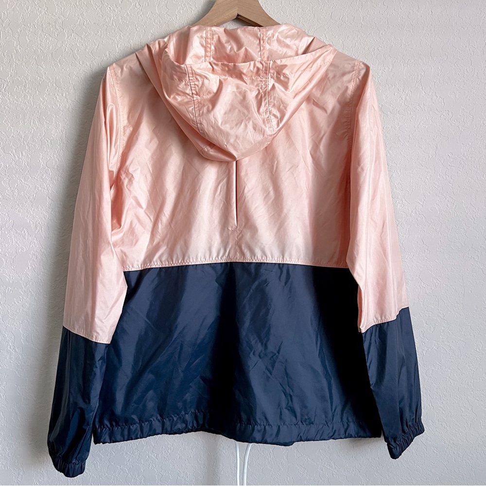 Columbia Flash Forward Windbreaker Hoodie Full Zip Lightweight Pale Pink Navy M - Picture 4 of 10